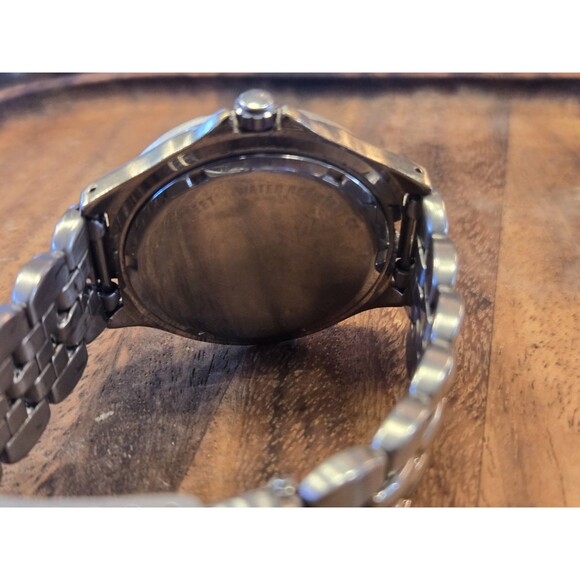 Fossil Blue BQ-9165 Mens 42mm Stainless Watch 100m Silver Dial New Battery 7" - Picture 8 of 10